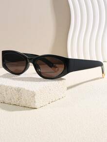 نظارة بتصميم عصري أوروبي وأمريكي، بتصميم عين القطة، إطار كبير، أذرع زخرفية للرجال والنساء