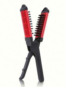 WANMEI 双面直发夹刷 - 扁平顺发和造型工具，适用于直发 - 防烫耐热直发梳，符合人体工程学握把 - 非常适合吹干、熨烫和分区 - 适合男士和青少年 - 轻巧且适合旅行 - 非常适合沙龙或家庭使用 - 打造光滑、顺滑、无毛躁造型的必备美发工具，返校日，发梳，顺发刷，球刷，迷你发刷，发刷套装，木梳