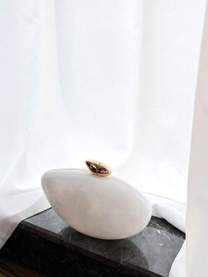 1 Pc White Marble Shaped Box-Style Bag With Metallic Chain, Vintage Elegant Women's Evening Dress Party Clutch, Japanese Style Lady Handbag, Party Bags,Perfect For Party Wedding Prom Dinner/Banquet Matching With Holiday Party Dress Evening Dress & Sequin Dress