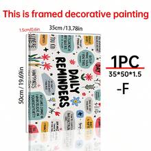 1 PIEZA Póster de lienzo con recordatorios diarios inspiradores, arte de pared motivacional para el hogar, oficina, cafetería - Sin marco, sin plumas - Ideal para regalos de cumpleaños y festividades - 1PC - Ver 25