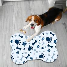 1 pezzo di tappetino per dare da mangiare agli animali domestici, tappetino assorbente per cibo per gatti e cani, tappetino per animali domestici impermeabile, anti-perdite, senza macchie e facile da pulire, adatto per bevitori sporchi e disordinati, accessori per animali domestici e forniture per animali domestici
