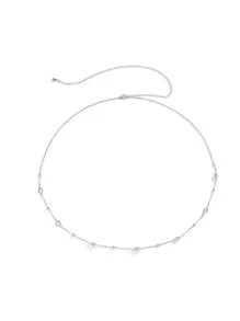 Chaîne fine et minimaliste sexy à simple couche, chaîne de corps en cristal, ceinture de taille pour femmes