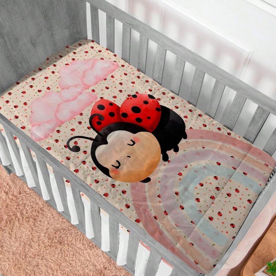 Baby Comforter For Crib And Bed, Warm Padded, Sublimated Print - Kumbang kecil - View 1