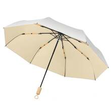 Umbrellas And Rain Hat Umbrellas - Tri-fold Double-layer Titanium Silver Milky Blue - View 6