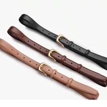 1pc/2pcs-Fashionable Women Belt With Metal Buckle, Suitable For Various Festivals, Parties And Casual Occasions