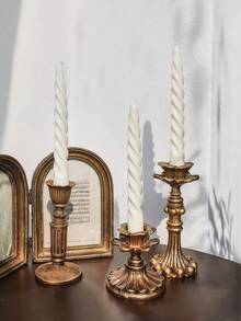 1 件法式复古古董烛台高端家居艺术香薰蜡烛台底座烛光晚餐装饰摆件 - 彩色 - 查看 1