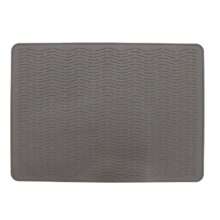 Tapis de protection en silicone pour dessus de cuisinière - 28 "X20" Couvre-plaque de cuisson en céramique, couvre-plaque en verre résistant à la chaleur, film de protection pour cuisinière plate de camping-car, grand tapis de séchage en silicone - Noir/Gris