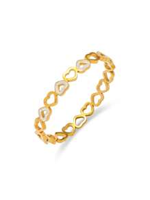 Pulseira de Aço Titanium Dourado Minimalista, Zircônia Artificial Embutida, Comprimento Ajustável, Adequada para Roupas de Verão, Férias, Presentes para Melhores Amigas, Anti-Desbotamento e Hipoalergênica, Acessório Elegante para Mulheres