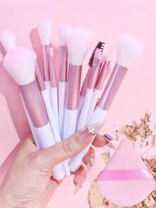 12支专业化妆刷套装 + 1个化妆海绵，包含散粉、腮红、眼影、睫毛膏等多功能面部化妆刷，化妆刷套装，化妆刷套装，化妆刷套装，全套化妆刷，化妆刷套装，全套化妆工具，化妆刷套装，化妆刷套装，化妆礼盒套装 - 彩色 - 查看 7