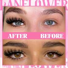 Glow HavenLanflower Lash Clusters Kit With Bottom Lashes Extension 120D Thick Volume Cluster Lashes Waterproof Cluster Eyelash Extensions Kit D Curl Eyelash Extension Kit Fluffy 10-18 Mm Individual LashesGlow Haven - 120D With Bottom Lashes - View 11