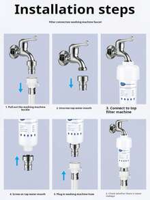 1pc Front Load Washing Machine/Shower Filter/High Flow Rate Chlorine Removal PP/Washing Machine/Toilet/Showerhead Water Filter Set (Not For In US/Korea) - Multicolor - View 11