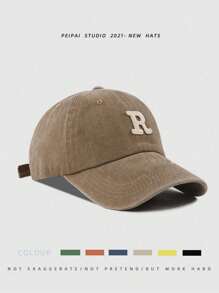 1pc Women's Vintage Sweet Bow Embroidery Washed Baseball Cap With Wide Brim, Spring Cute Valentine's Day Valentines