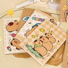 10pcs/20pcs Cute Capybara Mini Notebooks With Elastic Closure, Suitable For Office, To-Do List, Writing, Memo And Portable Mini Pocket Journals. Ideal Gifts For Valentine's Day, Easter, Christmas, Thanksgiving, Birthday, Back To School (Random Colors & Styles) - Multicolor - View 4
