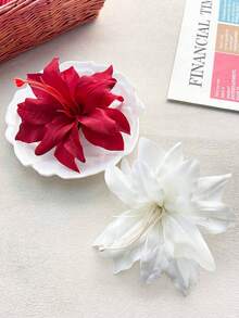 1/2 مجموعة مشابك شعر على شكل زهرة الليلي للنساء، بوهيمي بسيط عصري، من مادة البوليستر، مشابك شعر بتدرج لون زهرة الليلي، مناسبة للاستخدام اليومي، العطلات، تثبيت تسريحة الشعر، ملابس العطلات للمرأة - متعدد الألوان - مشاهدة 4