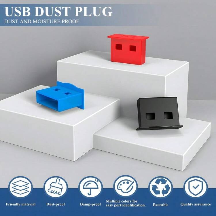 10 PCS USB Dust Cap PlugsUSB TypeA Dust Plugs USB Cap Port Protectors Dust Cap Protector Plug Caps For USB A Female Ports Transparent Fr5sge5ah2 - 透明的 - 查看 2