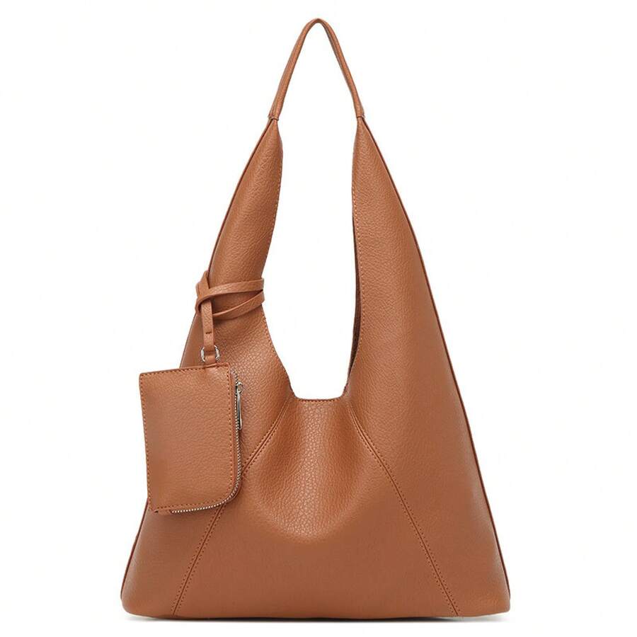 2025 New Handheld Simple Large Capacity Tote Bucket Bag For Women Autumn Winter Korean Fashion  Commuter Shoulder Bag