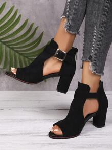 Nuevos tacones altos elegantes, zapatos de tacón alto con cremallera trasera de moda para vacaciones, bodas, verano y otoño