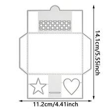 1pc Envelope Design Metal Cutting Dies, DIY Embossing Cutting Knife Mold, Suitable For Scrapbooking, Paper Cards, Greeting Cards, Album And Craft Decoration