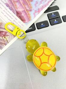 1 pièce/5 pièces Pendentifs multicolores lumineux de tortue, porte-clés pendentif animal, accessoires de sac, porte-clés de voiture, porte-clés, accessoires de porte-clés, porte-clés mignons, peuvent être fixés à des articles tels que des clés, des sacs, des téléphones portables, des accessoires de voiture, des breloques de sac, école, animal de dessin animé, gothique, Y2k