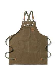Unisex Custom Canvas Apron With Pockets - Personalized Cotton Work Apron For Hair Salon, Nail Techs, Baristas, Bakers, Gardeners, Beauty Professionals, Pink Canvas Apron, Unisex Cotton Apron, Hairdresser Apron, Nail Tech Apron, Barber Apron, Makeup Artist Apron, Adjustable Pink Apron, For Men And Women, Custom Cooking Utensils With Text And Personalized Photo,Washing Gloves