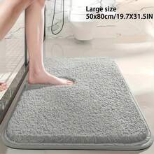 1 件浴室地毯加厚，防滑柔软毛绒吸水地垫，浴室配件和家居装饰，适合家庭客厅厨房卧室农舍厨房地毯春夏秋冬感恩节万圣节圣诞节礼物 PVC TPR