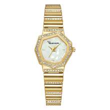 1 pieza Reloj de mujer elegante y de moda con decoración exquisita de rhinestones, resistente al agua, de acero inoxidable, para el Día de San Valentín y el Día de Navidad