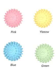 1个宠物玩具爪印磨牙球，耐用型磨牙玩具，适用于猫狗 - 彩色 - 查看 3