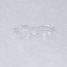 1PC (Accessories Only) 17cm Summer Versatile Glasses Sunglasses Multi Color Matching Transparent Glasses