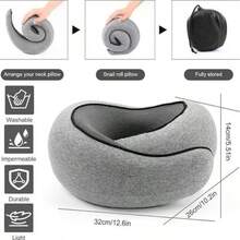 2025 New Travel Pillow For Airplanes - Comfortable Neck Support, Ergonomic Design, Portable With Carrying Bag, Ideal For Flights & Road Trips, Airplane Travel Pillow