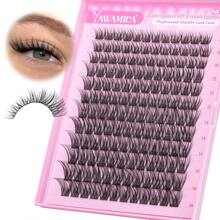 Lash Clusters C Curly Individual Lashes DIY Cluster Eyelash Extensions 10-16mm Natural Eyelash Clusters 144 Pcs Soft Lashes Clusters With Thin Lash Band DIY Lash For Self Application