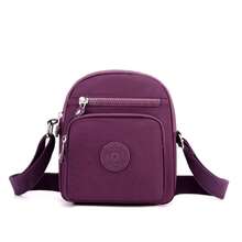 Wasserdichte Handy Tasche Damen Mini Nylon Umhängetasche Tägliche Mehrschichtige Reißverschluss Geldbörse Lässige Outdoor Reise Nylon Tasche