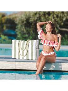 Beach Bags For Women, Large Waterproof Beach Tote Bag Zipper Beach Bags Waterproof Sandproof Swim Pool Bag Large Tote