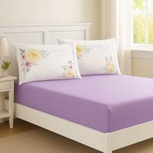 Sheet Set With Printed Pillowcase, Satin Touch Micropercale, 400 Thread Count, Stick Stitch