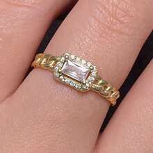 1 pieza Anillo de plata de ley S925 de diseño de lujo con circonia brillante incrustada, anillo elegante de mujer para uso diario, regalo de joyería de calidad para seres queridos
