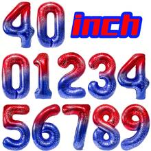 1pc 40-Inch Large Digital Aluminum Film Balloon With Spider Web Pattern And Red And Blue Color Scheme Is Suitable For Birthday Party Theme Party Background Decoration And Photo Props - Multicolor - View 5