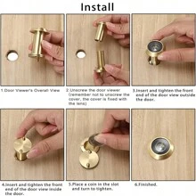 1 Stück 200-Grad Türspion Kamera Set, geeignet für 35-60mm dicke Türen mit drehbarer Privatsphäre-Abdeckung, für Zuhause, Büro, Hotel