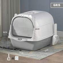 Cat Litter Box Enclosures - Grey - View 2