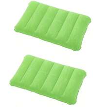 2 件充气“可折叠”字母图案毛绒 PVC 午睡枕 - 非常适合旅行和露营，自充气矩形睡垫，度假和户外的绝佳礼物 - 彩色 - 查看 14