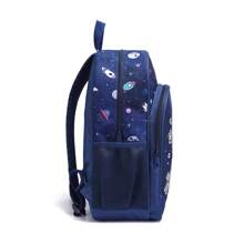 3 件套男童背包儿童 16 英寸轻便可爱宇航员学校书包带午餐盒和铅笔盒适合小学高中