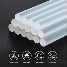 Set de 10 piezas de barras de pegamento termofusible de alta transparencia y viscosidad de EVA, adecuadas para reparación de abolladuras de auto, manualidades DIY, relleno de grietas, fortalecimiento de ganchos, colores y estilos aleatorios, compatibles con pistolas de pegamento de 1-10W