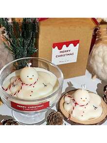 1 pieza Molde de vela de muñeco de nieve que se derrite para Navidad, molde de silicona para manualidades, yeso, resina, jabón hecho a mano