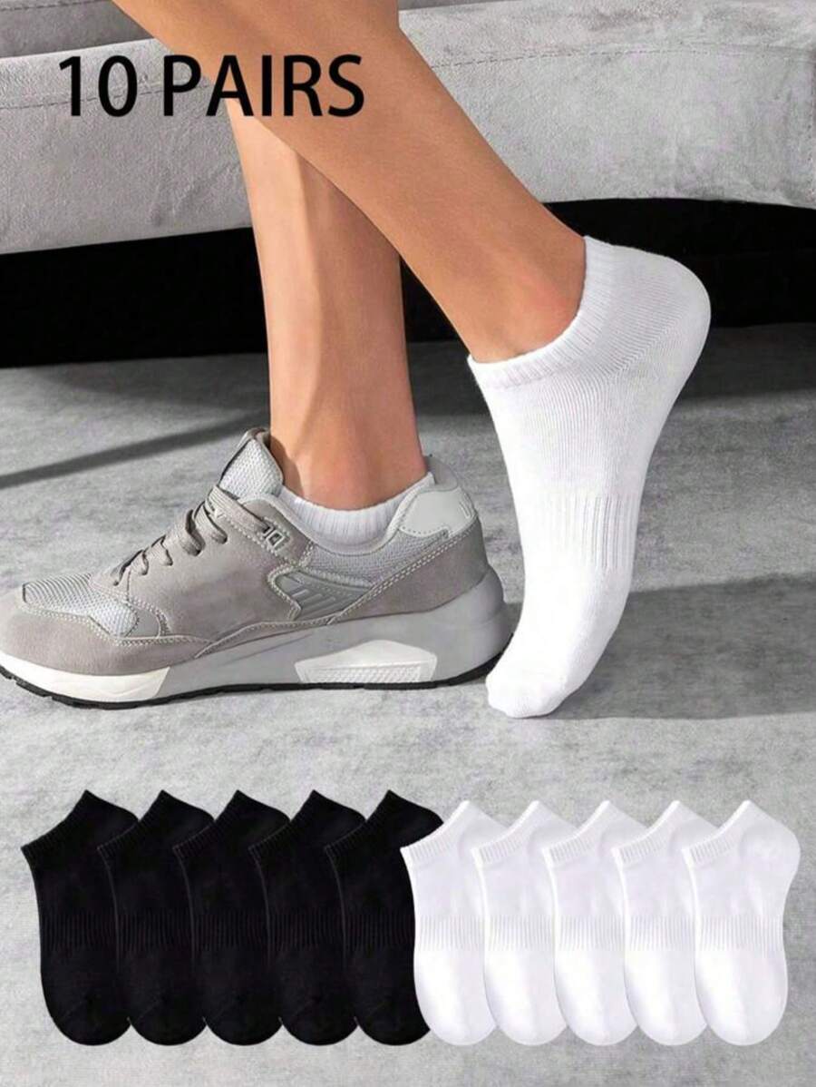 2/5/10 pares de meias esportivas masculinas, meias brancas estilo barco, respiráveis e que absorvem a umidade, tênis, badminton, corrida, basquete