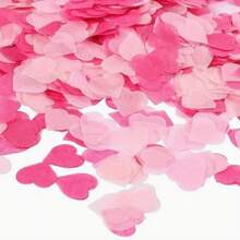 500pcs Romantic Pink Heart Shaped Flower Petals, Suitable For Valentine's Day, Wedding, Anniversary, Birthday, Graduation Ceremony And Bridal Party - Multicolor - View 12