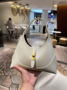 Color Block Niche Design Dumpling Bag, Versatile Commuting Portable Shoulder Crossbody Bag, Handbag, Suitable For Daily Commuting, Casual Dating, Shopping,Collision Particle Mother Pack - Multicolor - View 12