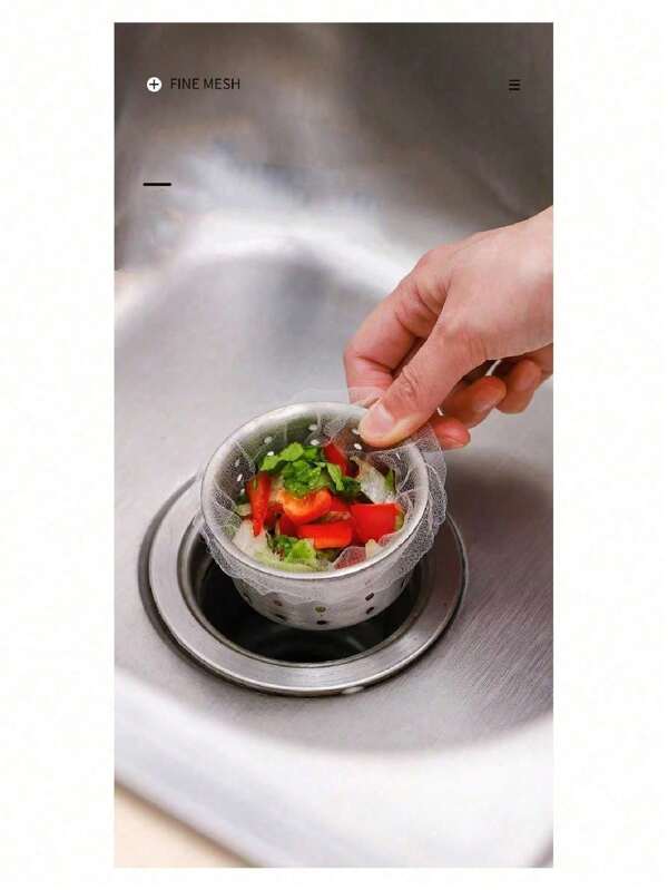 100pcs Disposable Kitchen Sink Drain Filter, Universal Sink Strainer For Food Waste Trap, Drain Catcher