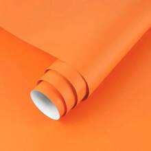 1 Rolle oranges selbstklebendes Tapetenmaterial mit dicker, kratzfester Hochglanzoberfläche für langanhaltend Vinyl-Kontaktfolie, geeignet für Küchenarbeitsplatten, Schränke, Schlafzimmer-Hintergründe, Heimdekoration, Möbelrenovierung, DIY-Installation und Entfernung. Maße sind 40 cm x 5 m/3 m/1 m Wandpapier, Wandaufkleber, Raumdekoration, Wanddekoration, Wandaufkleber