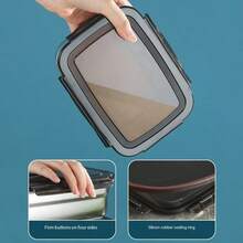 1 件带盖不锈钢便当盒，学生午餐盒，密封食品储存容器，冰箱食品保鲜盒，防漏密封，学校用品