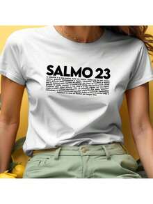 T-Shirt Psalm 23 Christian Biblical The Lord Is My Shepherd - trắng - Xem 3