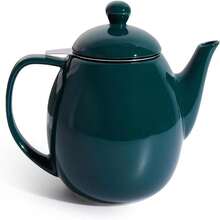 Sweese Teapots For Tea, 27 Oz Porcelain Tea Pot With Removable Stainless Steel Infuser, Tea Pots For Loose Tea - Dark Green - Dark Green - View 1