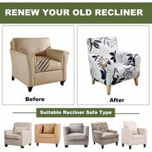 Local Delivery - Banquet Armchair Slipcover Printed Chair Covers With Arms Stretch Club Chair Slipcover Soft Armchair Sofa Covers Anti-Slip Furniture Protector For Dogs Pets Home Living Room Decor, 14 - 54 - 查看 6